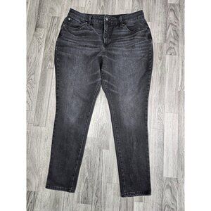 Time and Tru Jeans Womens 14 Petite Black High Rise Curvy Stretch Denim